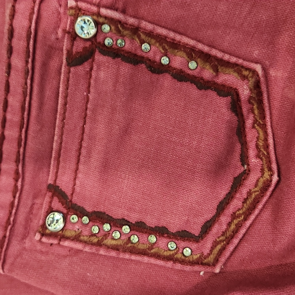 RARE Miss Me Jean's Burgandy Skinny Fits Size 0-2